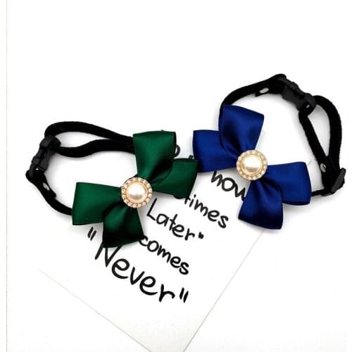 4 Colors Christmas Cat Dog Collar Holiday Cats Dog Bow Tie Adjustable Neck Strap Cat Dog Grooming Accessories Puppy Cat Necklace