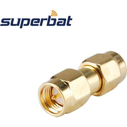 Superbat 5 pcs SMA Adapter SMA Plug Male to RP-SMA Male RF Coaxial Connector Straight
