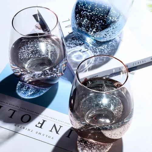 600ML Ins Nordic sky glass Glass Cups Heat-resistant Star Sky Cup Glassware Drinking Glasses for Water Juice Beer Wine Bar