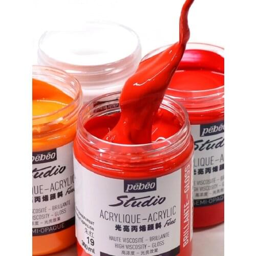Pebeo Acrylic Paint 300ML Bright Fluid Painting DIY Hand-Painted Waterproof Wall Textile Sneakers Painted Graffiti Acryl Pigment