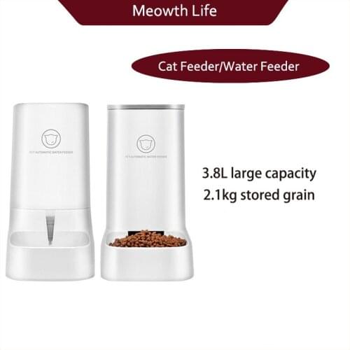 Cat feeder Auto smart feeders and drinkers feed and bowls storage Designed Bowl goods for cat pets high Kibble food dispenser