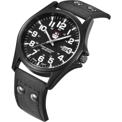 Relogio Masculino New Mens Brand Military Watches Fashion Leather Band Calendar Army Sports Quartz Wristwatches Erkek Saat 2020