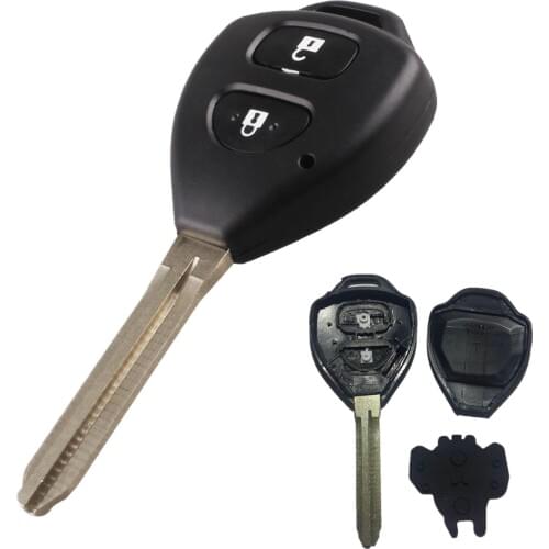 JEAZEA Remote 2 Buttons Car Key Case Cover For Toyota Corolla RAV4 Yaris Camry Hilux Prado