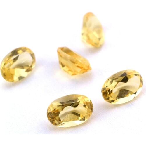 1Pcs Oval Yellow Citrine November Birthstone Faceted Cut Loose Gemstone Natural Semi Precious Stone DIY Jewelry Supplies 4120121
