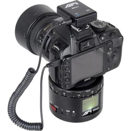 2pcs AFI MA2 Mini LED Electronic 360 Degree Rotating Time Lapse Panorama Tripod Head for Gopro DSLR Smartphones by DHL