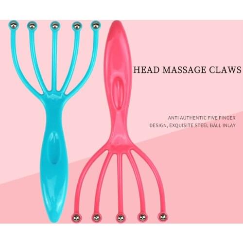 5 Hands Bead Stainless Steel Wand Massage Tool Head Scratcher Relax Scalp Massage