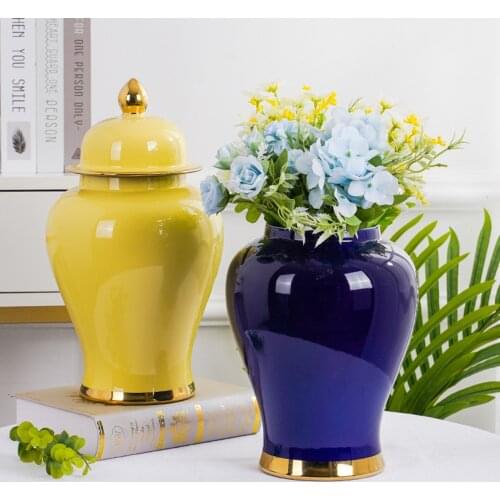 Classical Glaze Porcelain General Jar Ceramic Vase Candy Jar Storage Tank Multipurpose Porcelain Storage Jars Vintage Home Decor
