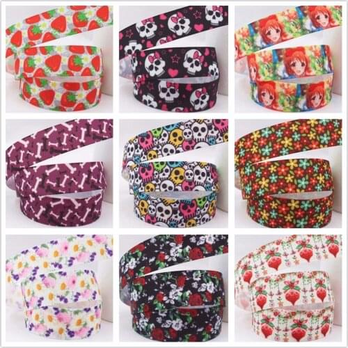 16105X115 , 22MM Fruit strawberry series Printed grosgrain ribbon, DIY handmadeHair accessories Material wedding gift wrap