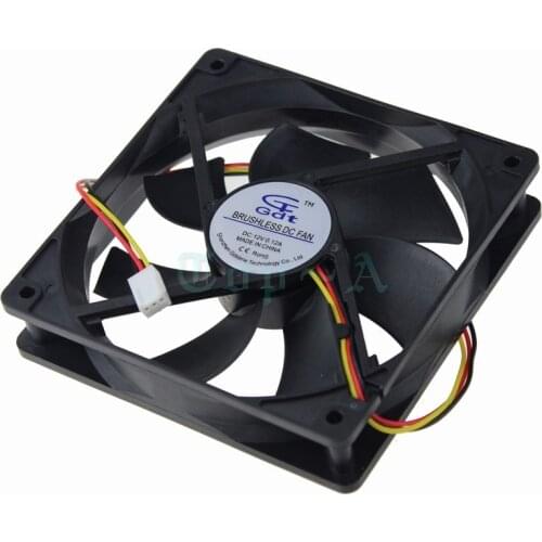Gdstime 100 Pieces DC 12V 3 Wires 3Pin FG 120x120mm PC Cooling Fan 120mm x 25mm Computer Case Cooler 12cm Big Airflow