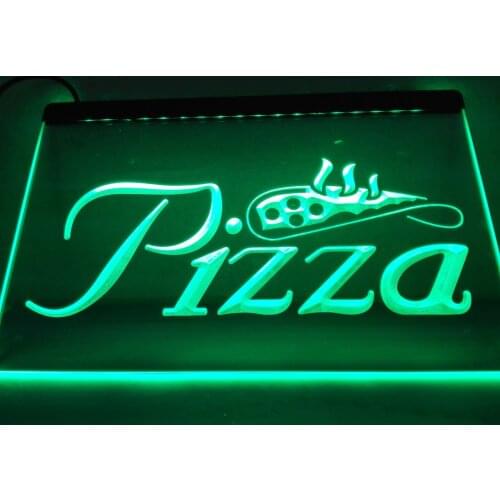 LB127- Pizza Slice Display NR LED Neon Light Sign home decor crafts