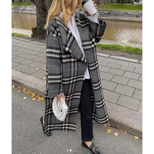 LEOSOXS Women's Plaid Coats