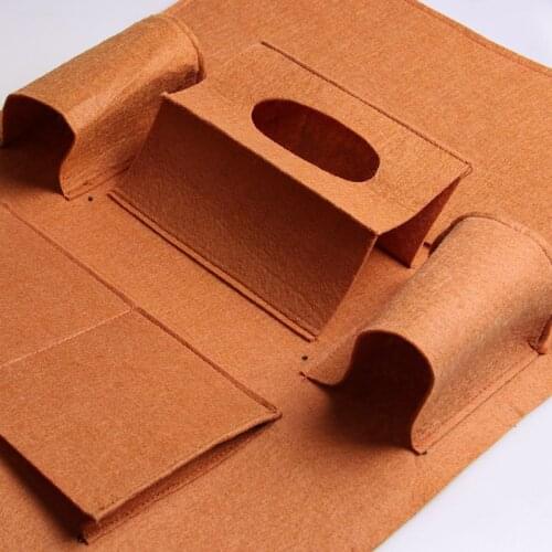Multi-function seat car hanging bag car storage anti-kicking felt chair back storage bag r-0177