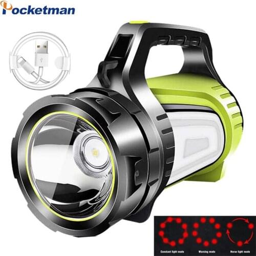 100W Powerful Searchlight LED Flashlight With Usb Rechargeable Lantern Waterproof Ultra-long Standby Torch For Night Working