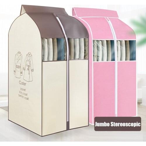 Non-woven fabrics Stereoscopic clothing dust cover with zipper Waterproof Dustproof Garment Covers