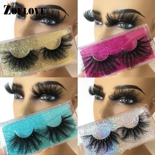 Mink Eyelashes Bulk 30 mm Top Quality Fake Lashes Vendor Packaging Eyelashes 3D Reusable Fluffy Mink Lashes False Eyelashes