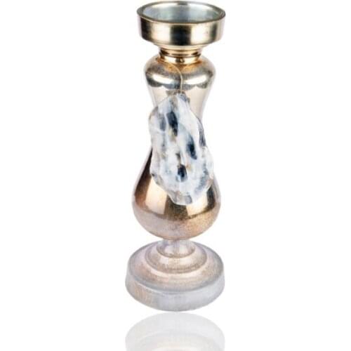 Porio Gave Ash Candlestick 13x13x42 Cm