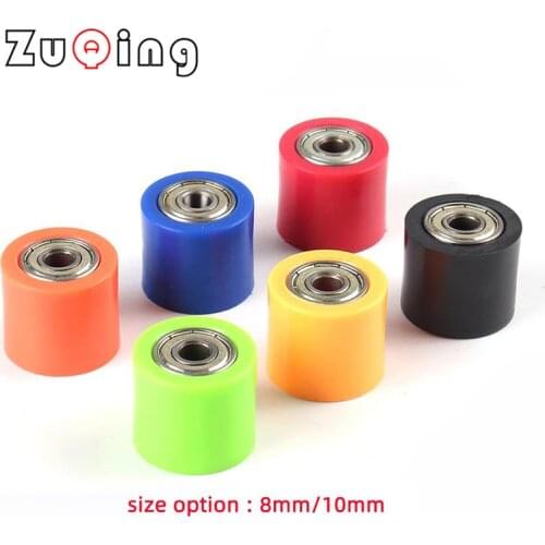 Drive Chain 6Colors 8MM 10MM Pulley Roller Slider Tensioner Wheel Guide For Pit Dirt Street Bike Motorcycle CRF YZF EXC RMZ KLX