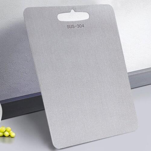 304 Stainless Steel Cutting Board Anti-Crack Household Chopping Block Cut Fruit Meat Dishes Roll Panel Kitchen Tool