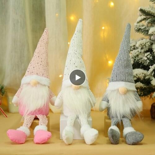 Christmas Doll Merry Christmas Decorations for Home Santa Claus Halloween Rudolph Faceless Doll Scary 2022 Navidad Natal Gifts