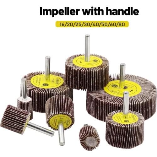 6mm Handle Grinding Wheel Head Sander Abrasive Tool Sandpaper Rust Removal Polishing Tool Sanding Flap Polishing Impeller Wheel