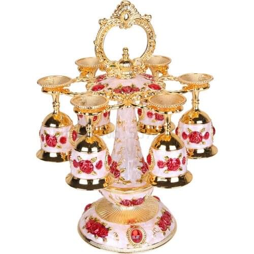 European-Style Russian Household Wine Glass Rack Wine Glass Rack Hanging Upside down Hotel Retro Living Room Set Decoration