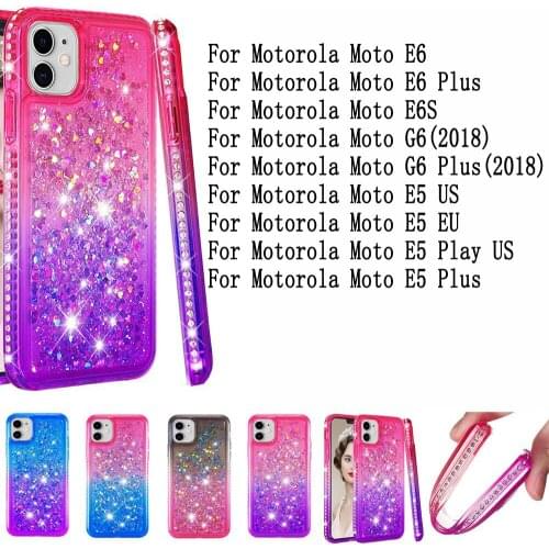 Sunjolly Glitter Case for Motorola MOTO E6 Plus E6s TPU Bling Rhinestone Phone Cover for MOTO G6 Plus 2018 E5 Plus E5 Play case
