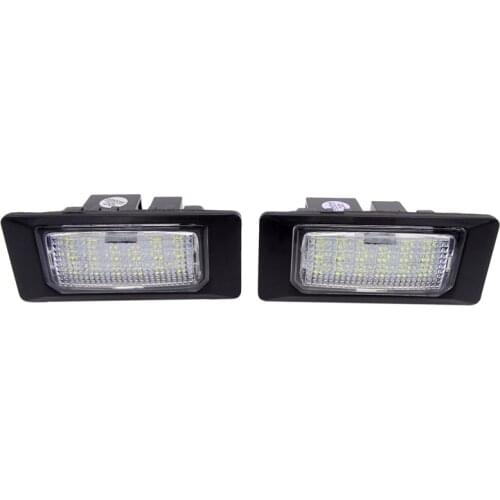 2pcs Car Number License Plate LED Light for Audi A1 A6 C7 VW GOLF 6 B6 B7 POLO TOURAN Car Led Light Car Exterior Accessories