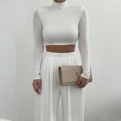 Loose homewear Women Autumn Winter Long Sleeve Crop Tops Straight Wide Leg Long Pants Two Pieces Sets Falll Clothes Streetwear