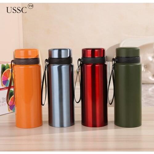 USSC 500ML 304 Vacuum Stainless Steel Thermos Cup Portable Thermos Cup Creativity Simplicity Business Water Cup Bottle HZ034