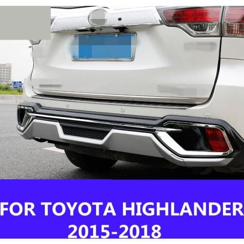 Rear trunk tailgate lower trim trim door forming boots decorative bezel cover Exterior FOR TOYOTA HIGHLANDER 2015-2018