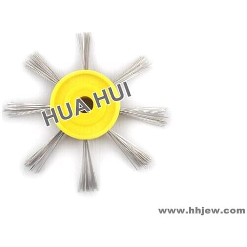 0.40mm Mounted Matt Wire Brush Yellow Color,Good quality Polishing Supplies Wholesale & Retail