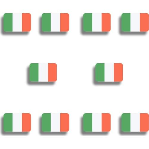 10Pcs/Lot Ireland Eire Country Flag Acrylic Lapel Pin For Backpacks Coat Badge Irish Republic Patriotism Brooch Jewelry Gift