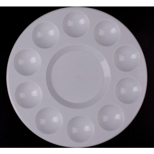 12 Pcs Watercolor Palette Paint Tray Plastic for DIY Craft Professional Art Painting 10 Color hole