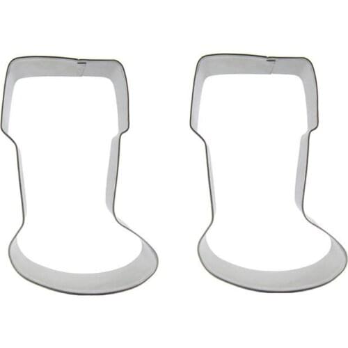 Long Boots shape 2 piece biscuit cutting molds, baking tools, cake decorating soft candy tools