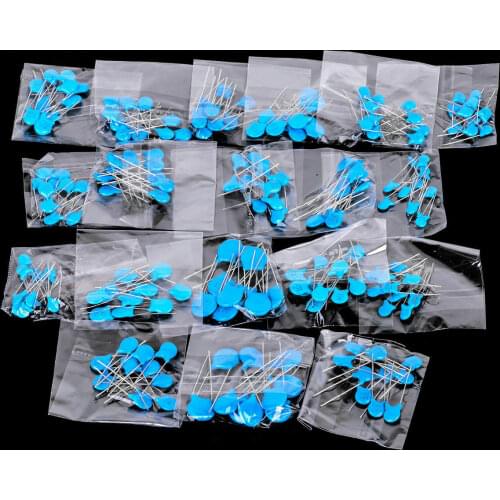 200 pcs/bag 1bag high voltage ceramic capacitor kit classification set 20 value 1KV / 2KV / 3KV