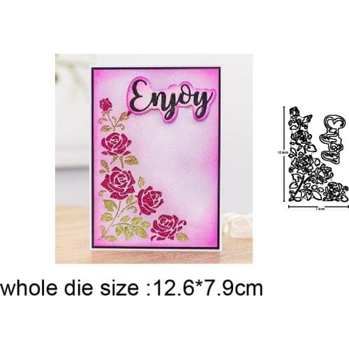 2020 New Metal dies Flower Corner Enjoy Cutting Dies for DIY Scrapbooking Dies Paper Card Making Embossing Decorative Craft Dies