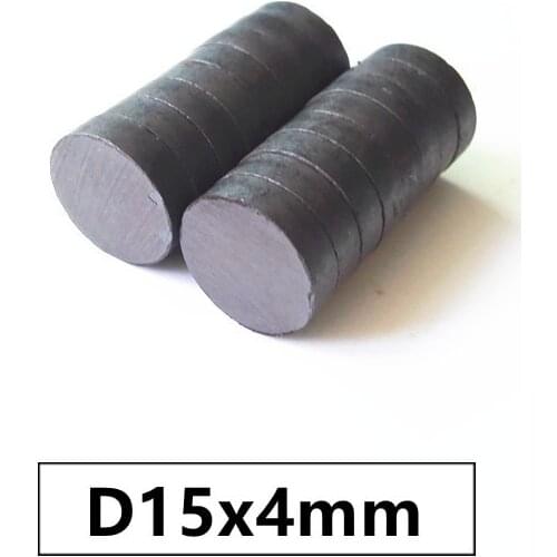 50pcs/lot Y30 Disk Ferrite Magnet 15*4 mm Permanent magnet 15mm x 4mm Black Round Speaker magnet 15x4 mm