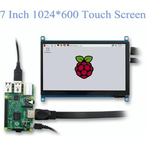 7 Inch Touch Screen Panel IPS raspberry display LCD DIY Monitor capacitive Touch HDMI Display 1024x600 Portable HD Display