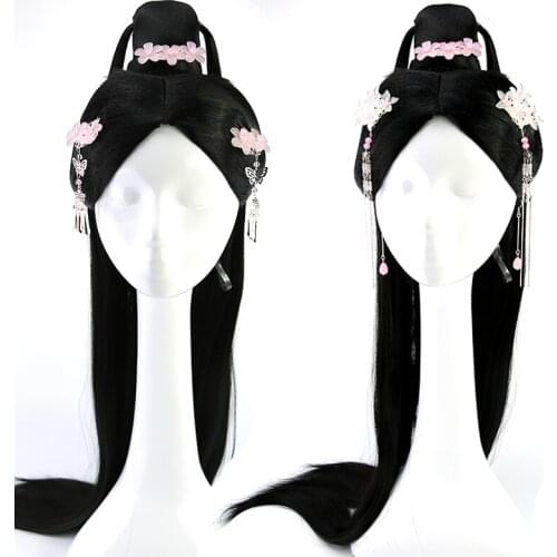 Black beautiful princess hair products swordsman cosplay for women fairy cosplay hair ancient dynasty wear accessories