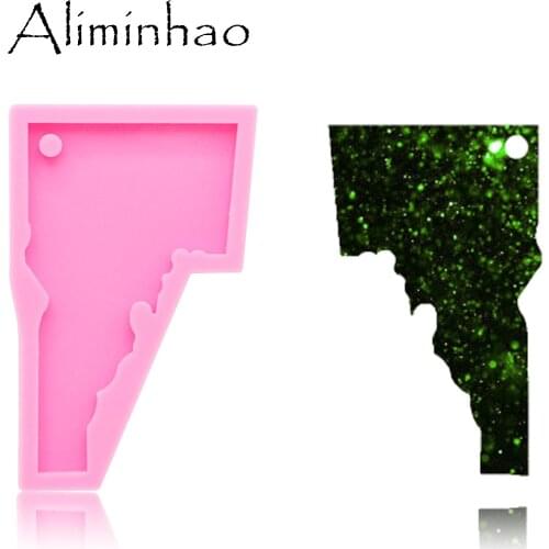 DY0208 Shiny ldaho state shape silicone molds DIY epoxy resin molds for jewelry Keychain Decorative Craft Mold wholesale