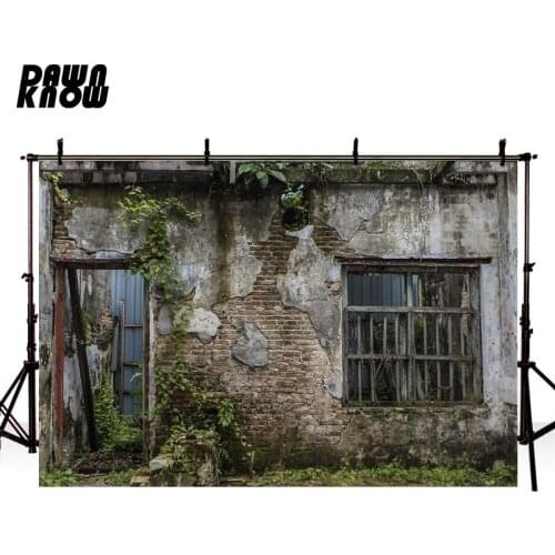 DAWNKNOW Damaged Wall Photography Background Retro Door VINTAGE Scenic Photographic Backdrops Wedding Children Photocall lv817