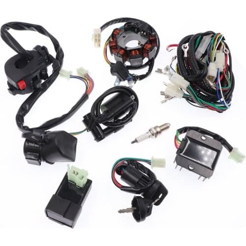 CG125 150 250CC CDI Wiring Harness Kit Fit For Chinese Dirt Bike QUAD ATV With Rectifier Ignition Key Coil Unit High Quality