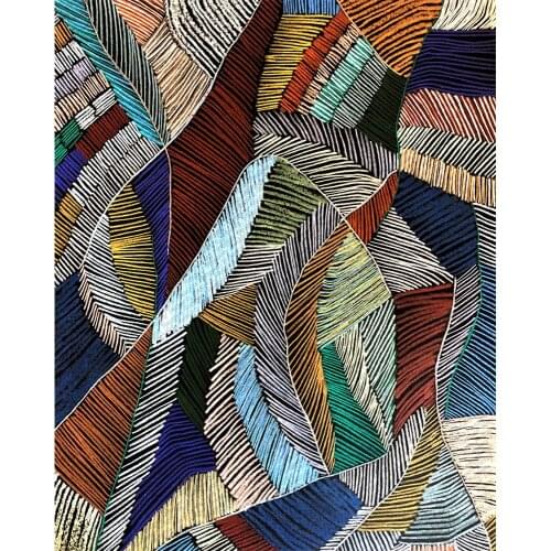 2021 New High Quality Digital Printed Carpet With Motif Pattern And Abstract Feather Pattern Bedroom Livingroom Big House Rugs