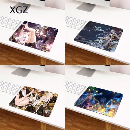 Genshin Impact Mouse Pad Small Size Game Mousepad Gaming Keyboard Table Mat Natural Rubber Office Decoration Mat Carpet Mouse