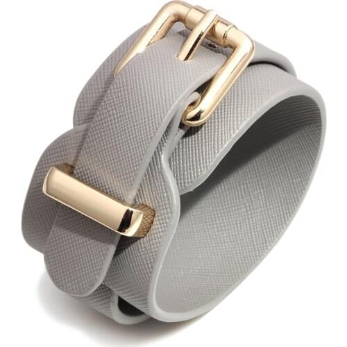 Hot Sale leather Buckle Simple Women Bracelet PU Strap Adjustable Bangle Vintage Unisex Bracelet Jewelry Gift