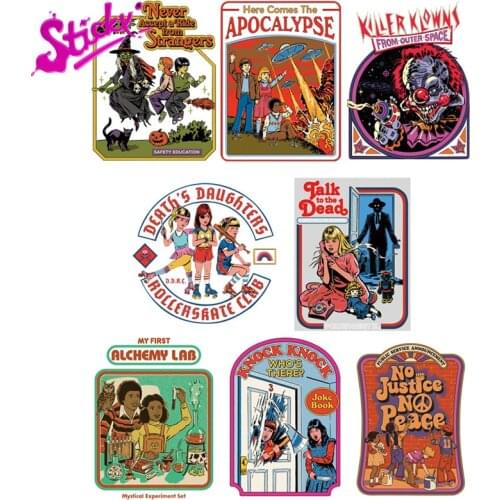 STICKY Europe Science Experiment Dark Humor NO JUSTICE NO PEACE Anime Car Sticker Decal Decor Motorcycle Off-road Laptop Trunk