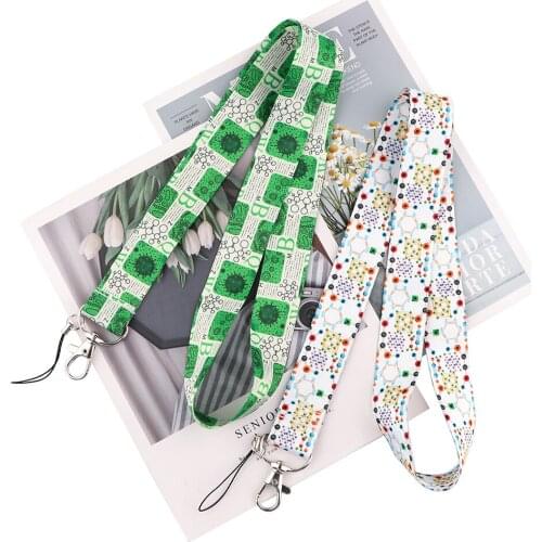 LX703 Branching Structure Lanyard Neck Strap Rope For Mobile Cell Phone ID Card Badge Holder With Keychain Keyring