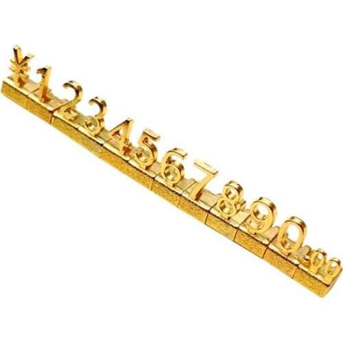 Metal Shelving Adjustable Price Tags Stand Price Display Dollar Euro Pound Price Numeral Cubes Assembly Lable Blocks