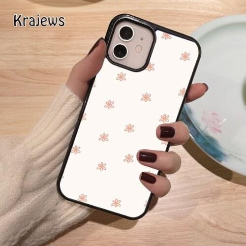 Krajews soft flower coque Phone Case for iPhone 12 mini 5 6S 7 8 PLUS X XS XR 11 PRO MAX SE 2020 Back Cover Funda Shell