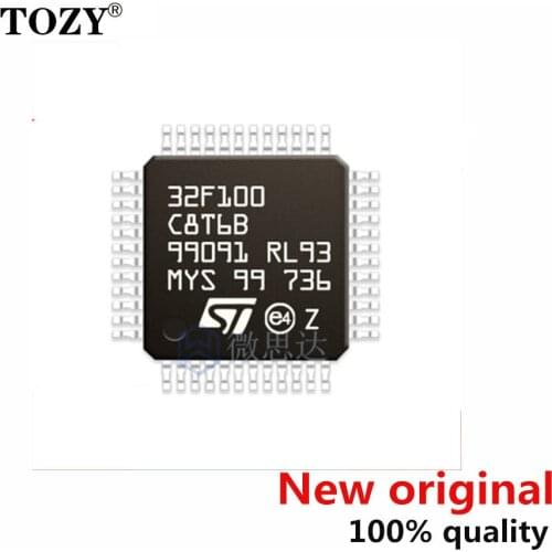 Stm32f100c8t6b lqfp48 st single chip integrated circuit new original